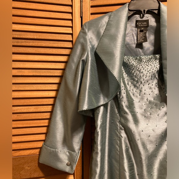 EXSCAPE Blue Maxi Dress Suit - Picture 6 of 16